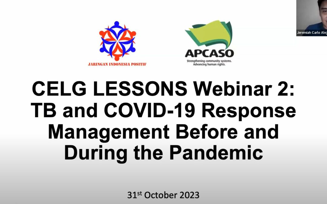 CELG Lessons 2: TB and COVID-19 Response Management Before and During the Pandemic